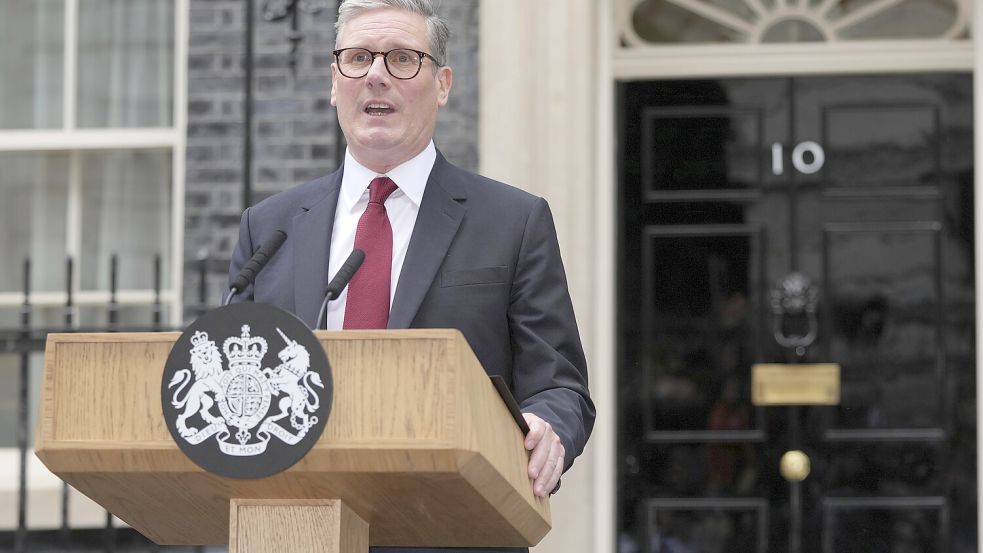 Gro Britannien Keir Starmers Erste Rede Aus Der Downing Street Nr