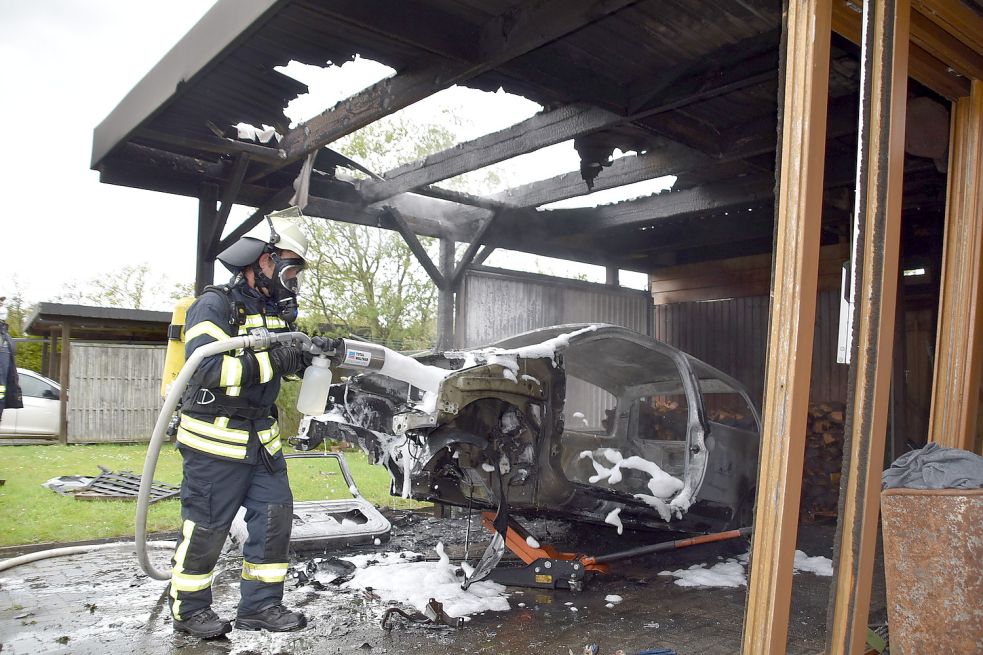 Collinghorst Feuer Griff Auf Auto Und Carport Ber Ostfriesen Zeitung