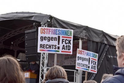 700 Menschen bei Demo in Weener  - Bild 14