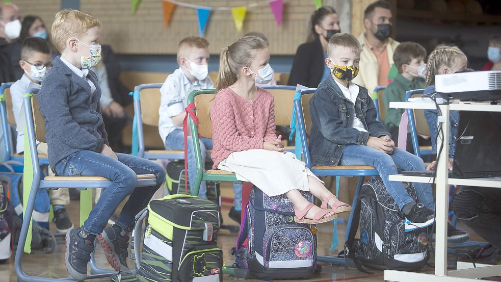 Einschulungsfeier der Emder Grundschule am Wall. Foto: Doden