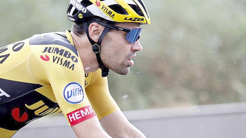 Wurde beim Training von einem Auto angefahren: Tom Dumoulin aus den Niederlanden. Foto: Yuzuru Sunada/BELGA/dpa