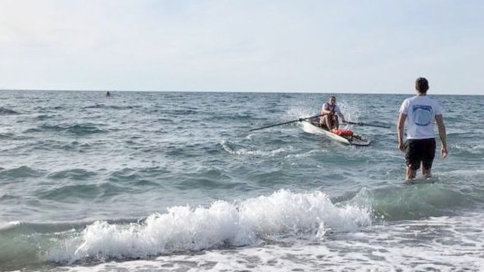 Maiko-Benedikt Remmers (im Boot) trat als Gesamtsechster die Heimreise an. Foto: Privat