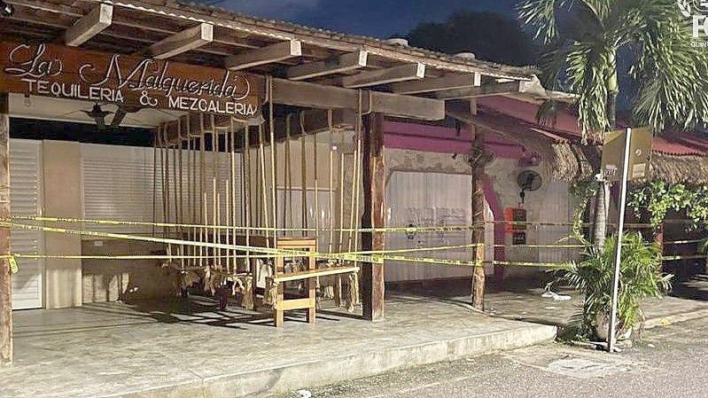 Der Tatort: Bei einer Schießerei in einer Bar im mexikanischen Urlaubsort Tulum sind zwei Frauen getötet worden. Foto: --/Generalstaatsanwaltschaft Quintana Roo/dpa