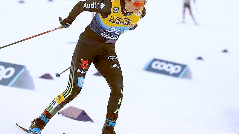 Laura Gimmler musste bei der Tour de Ski aussteigen. Foto: Karl-Josef Hildenbrand/dpa