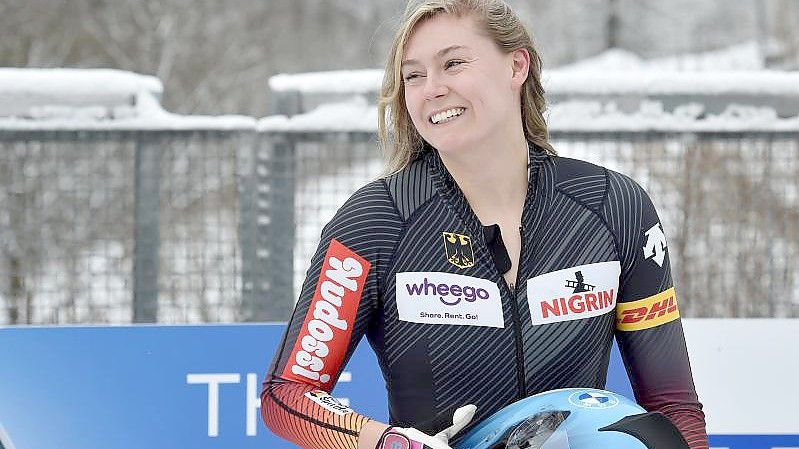 Laura Nolte fährt ihrer Heimbahn auf den dritten Platz. Foto: Caroline Seidel/dpa