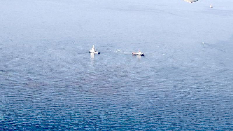 Ölaustritt vor der Küste von Rayong. Foto: -/Royal Thai Navy/AP/dpa