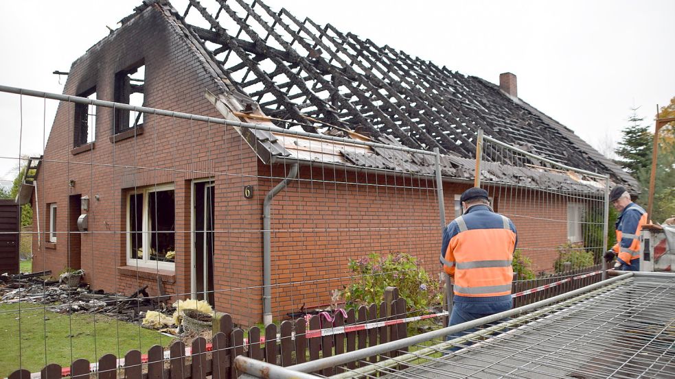 Das Haus in Walle wurde bei dem Brand völlig zerstört. Foto: Archiv