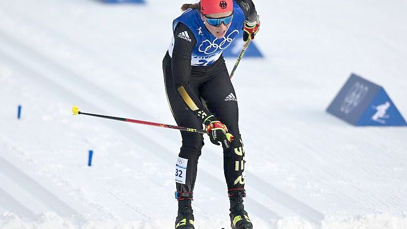 Katharina Hennig lief im 10-Kilometer-Rennen im klassischen Stil auf den fünften Rang. Foto: Hendrik Schmidt/dpa-Zentralbild/dpa