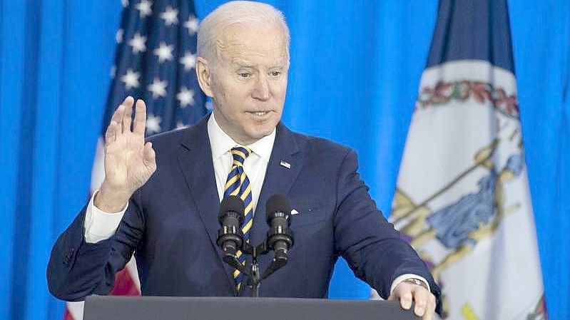 US-Päsident Joe Biden bei einer Rede im Bundesstaat Virginia. Foto: Alex Brandon/AP/dpa