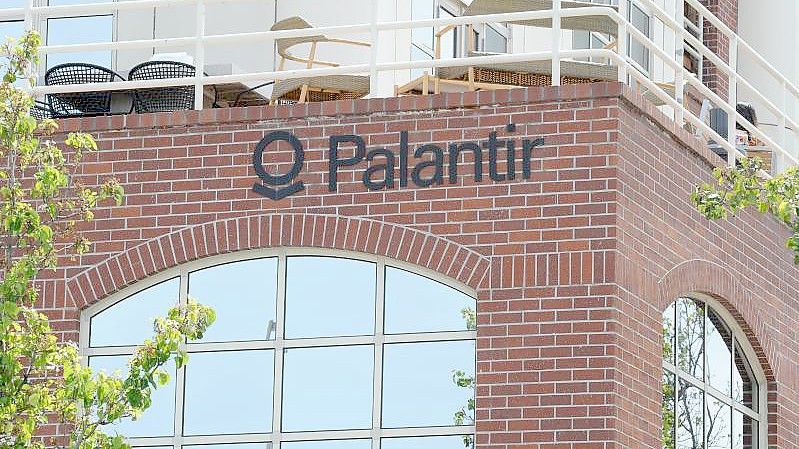 Der Sitz von Palantir in Palo Alto in Kalifornien. Foto: Andrej Sokolow/dpa