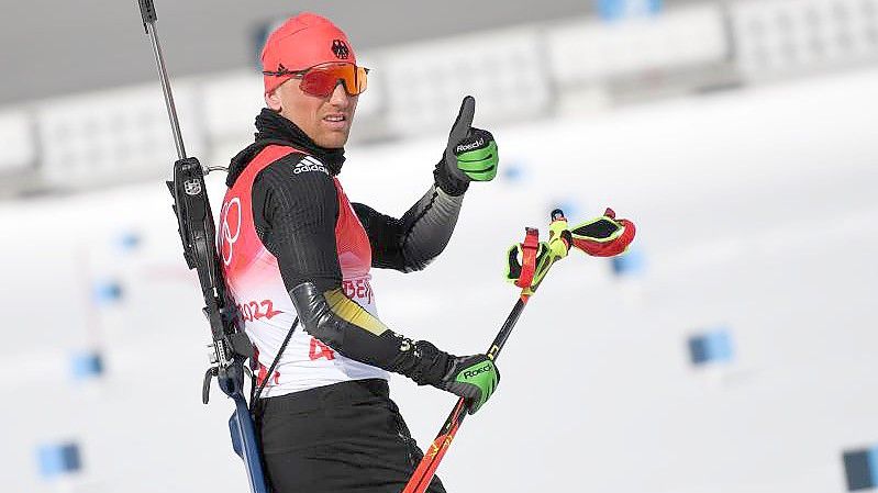 Erik Lesser siegte am Holmenkollen. Foto: Angelika Warmuth/dpa