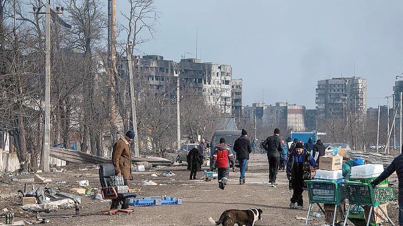 Mariupol ist Schauplatz heftiger Kämpfe. Die Hafenstadt wird seit vielen Tagen von russischen Truppen belagert. Foto: Maximilian Clarke/SOPA Images via ZUMA Press Wire/dpa