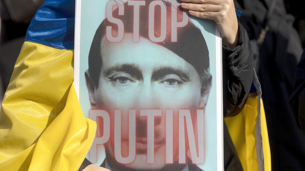 Weltweiter Protest gegen Wladimir Putin. Foto: AP