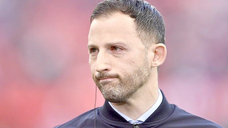 Feierte in Leverkusen seinen 15. Pflichtspielsieg als RB-Coach: Domenico Tedesco. Foto: Marius Becker/dpa