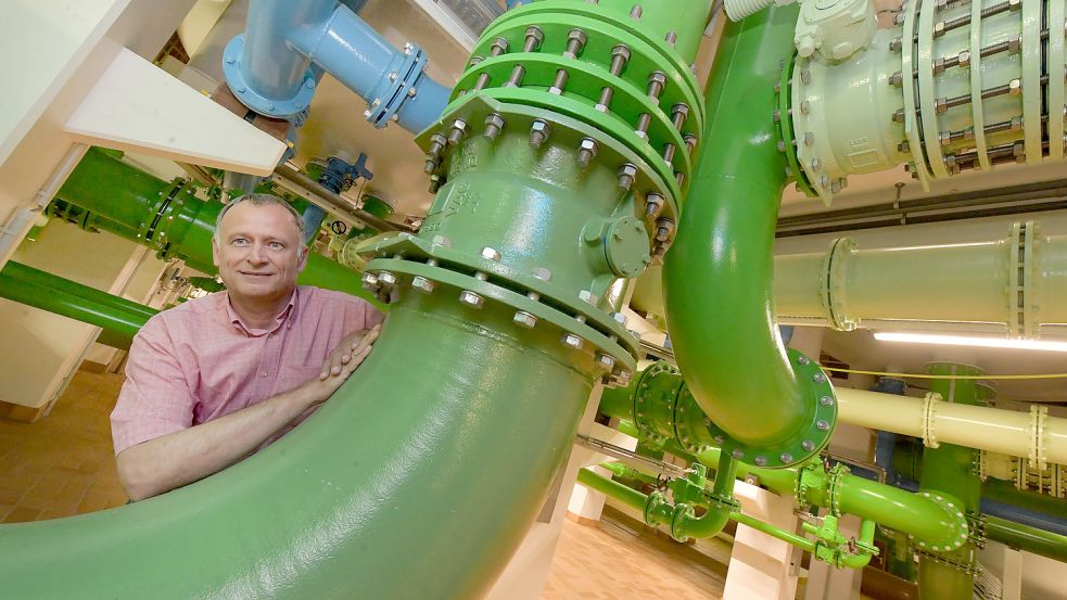 Michael Veh ist Regionalleiter des Oldenburgisch-Ostfriesischen Wasserverbands (OOWV) im Landkreis Aurich und zuständig für das Wasserwerk Aurich in Egels. Foto: Ortgies