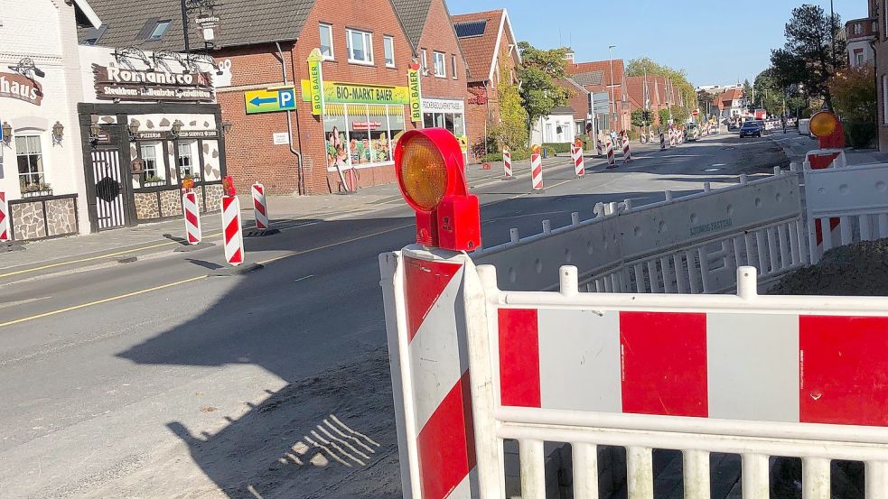 Die Fockenbollwerkstraße ist derzeit nur einseitig befahrbar. Foto: Boschbach