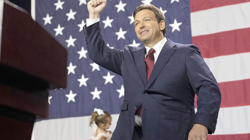 Ron DeSantis hat die Gouverneurswahl in Florida eindeutig für sich entschieden. Foto: dpa/Rebecca Blackwell