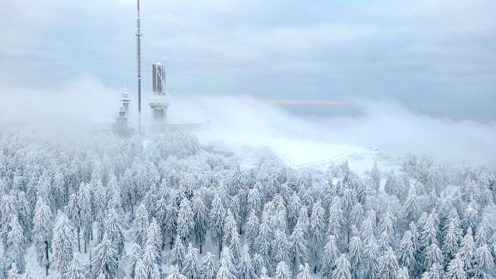 Winterwetter in Hessen Foto: BORIS ROESSLER