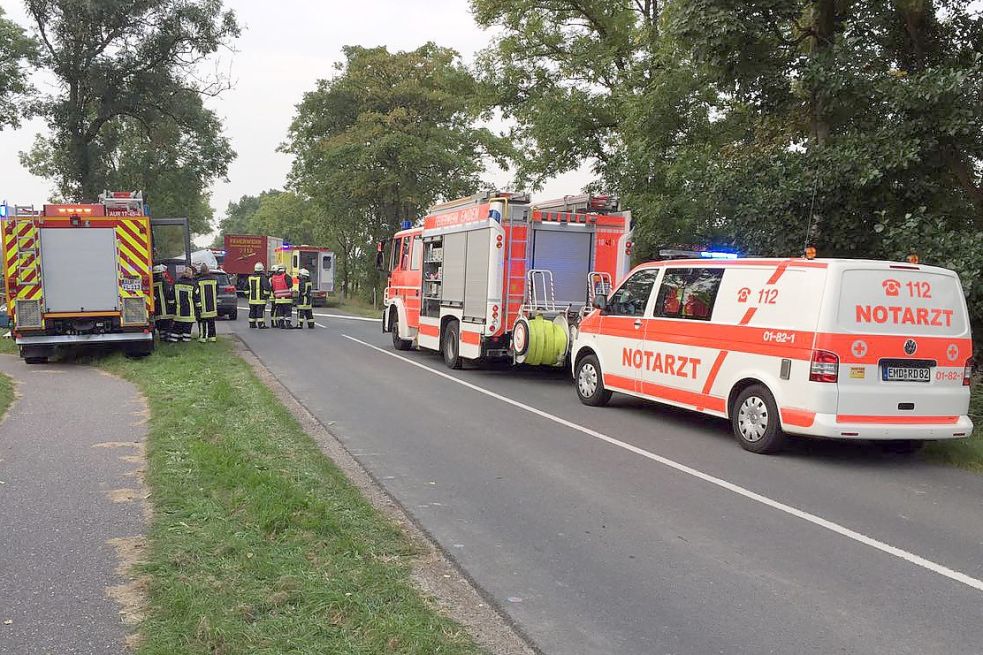 Zahlreiche Rettungskräfte waren im Einsatz. Bilder: Leuchters