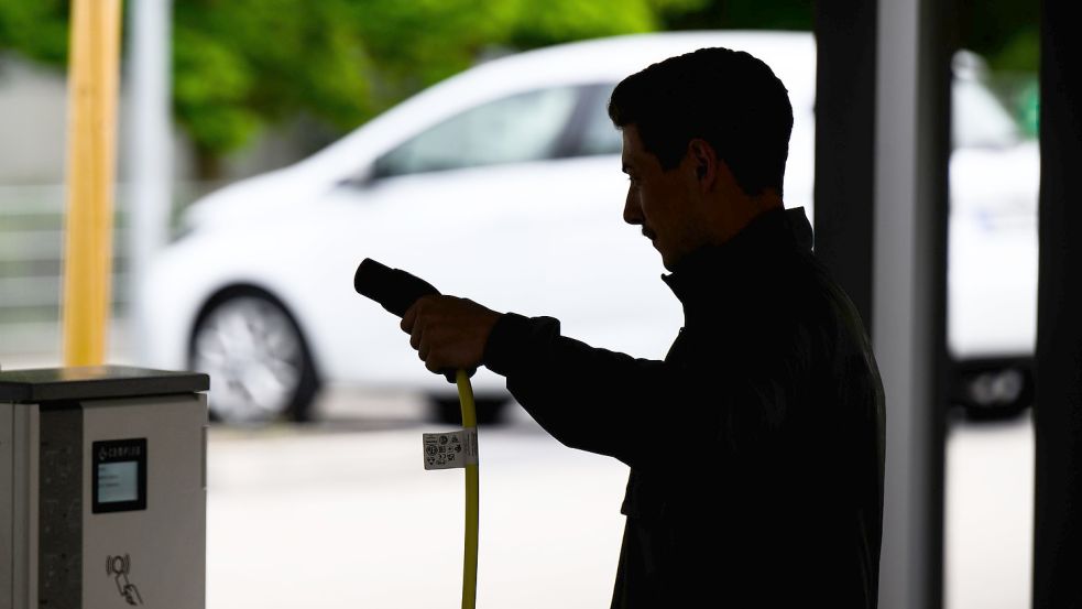 Elektroautos müssen an die Ladesäule, nicht an die Zapfsäule. Foto: Stratenschulte/dpa