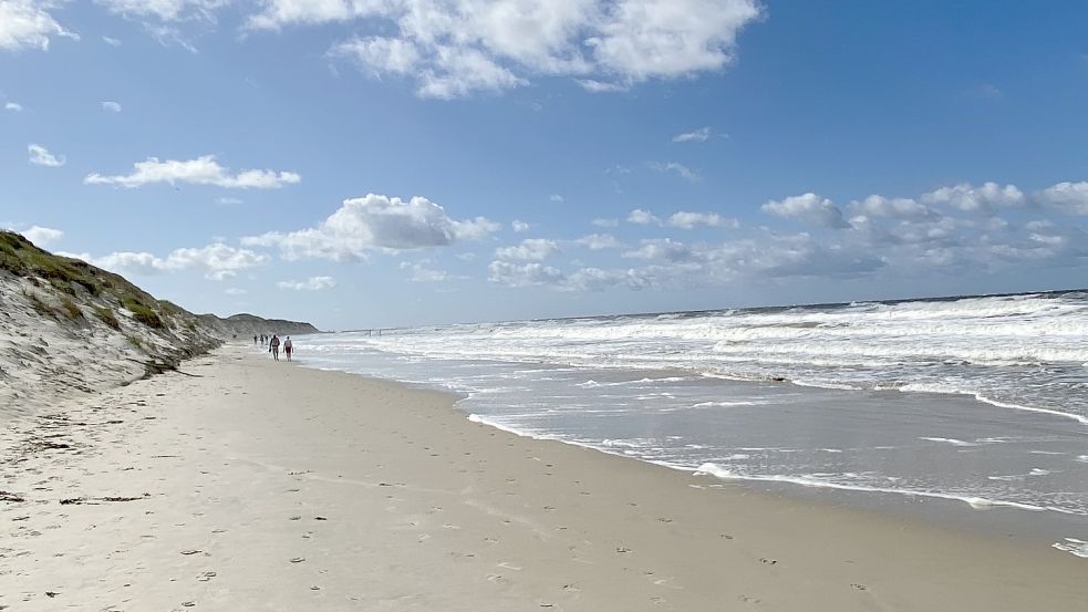 Das Wetter lädt am Wochenende zu vielerlei Aktivitäten - beispielsweise einem Strandspaziergang auf Norderney - ein. Foto: Harms/Archiv