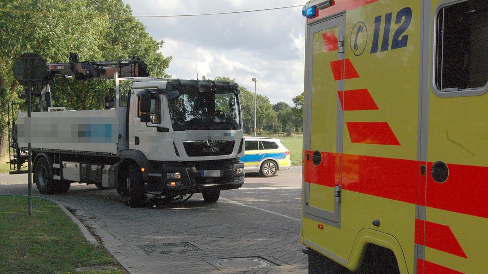 Beim Abbiegen erfasste der Lastwagen die Frau. Foto: Luppen