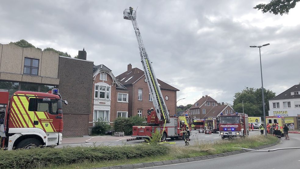 Die Feuerwehr war am Dienstagnachmittag in Aurich im Einsatz. Foto: Keller