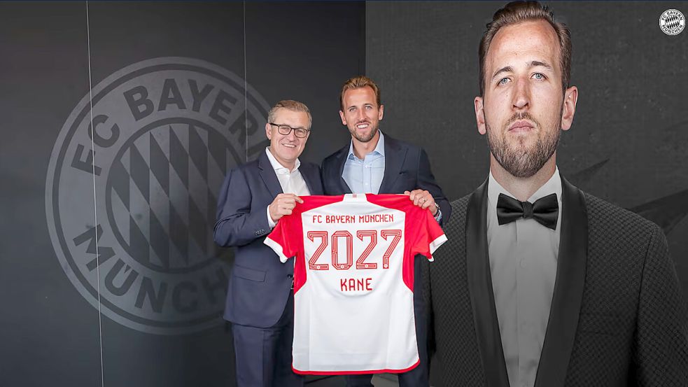 Nach langem Hin und Her steht fest: Der britische Nationalspieler Harry Kane wechselt zu Bayern. Foto: FC Bayern München