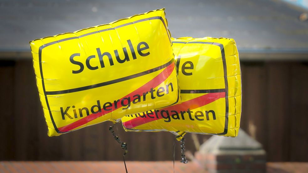 Die Deko gibt es immer passend: Ballons zur Einschulung. Foto: Pixabay