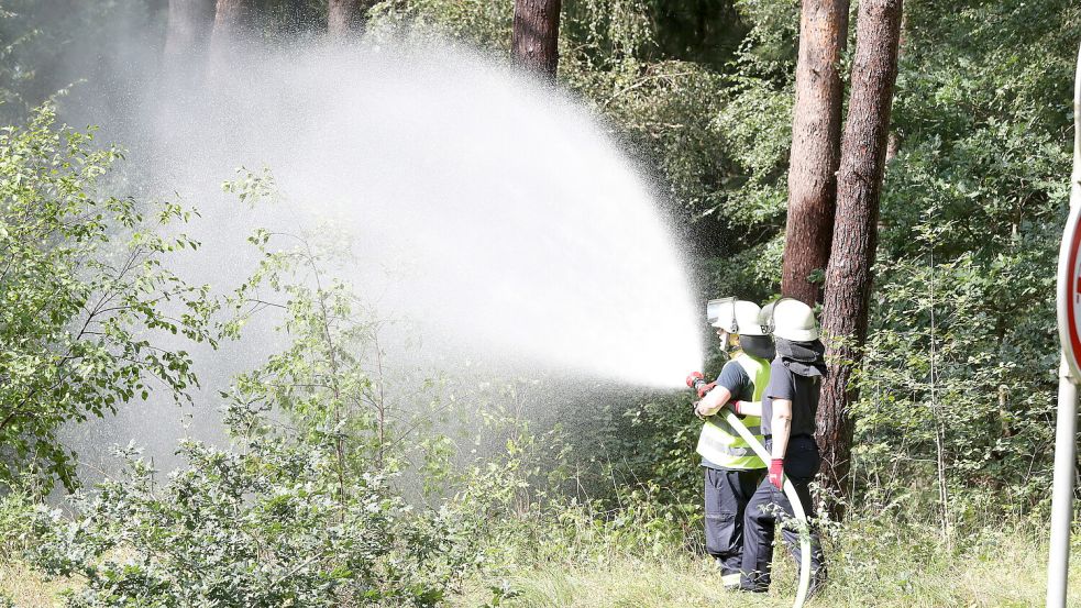 Wie am vergangenen Wochenende wird im Heseler Wald der Ernstfall geprobt. Foto: Hock/Archiv