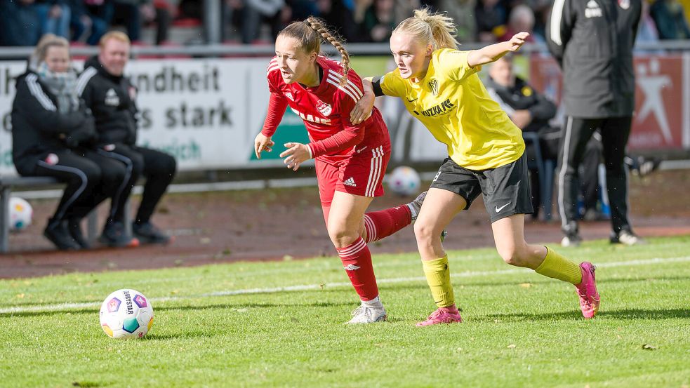 Die SpVg Aurich schüttelte mit viel Einsatz den SV Meppen ab. Foto: Privat