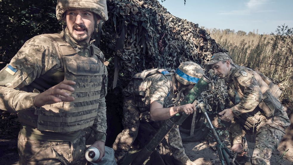 Ukrainische Soldaten in der Nähe der umkämpften Stadt Bachmut: Mehr als 70 Prozent der Menschen in Russland unterstützt den Krieg in der Ukraine. Foto: Imago Images/Le Pictorium