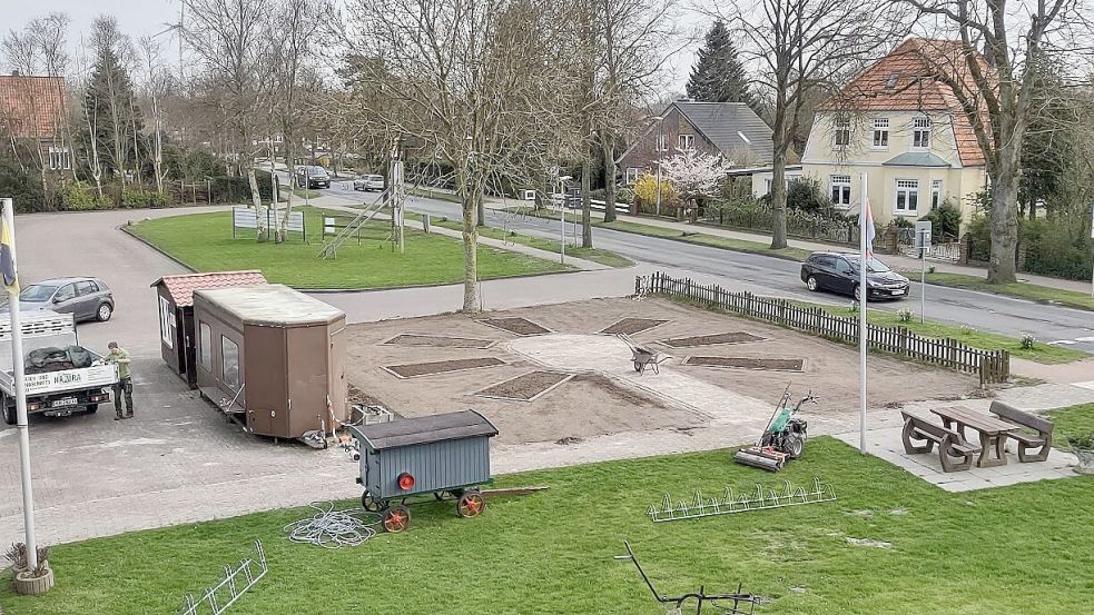 Im Herbst wurde der Mühlengarten angelegt.