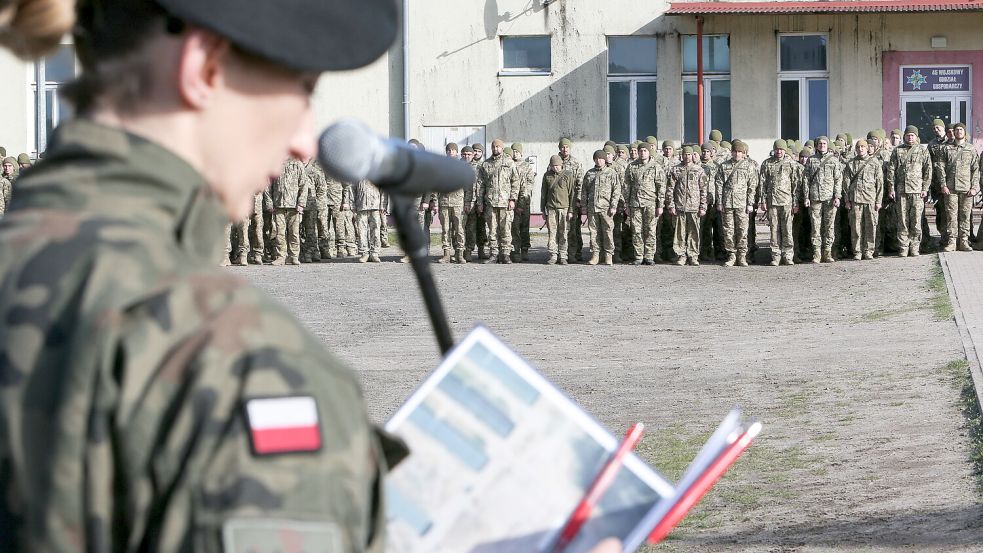 Das polnische Militär macht sich auf einen möglichen Angriff Russlands bereit. Foto: dpa/ Lech Muszynski