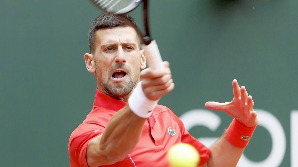 Novak Djokovic gewann in Genf gegen Yannick Hanfmann 6:3, 6:3. Foto: Salvatore Di Nolfi/KEYSTONE/dpa