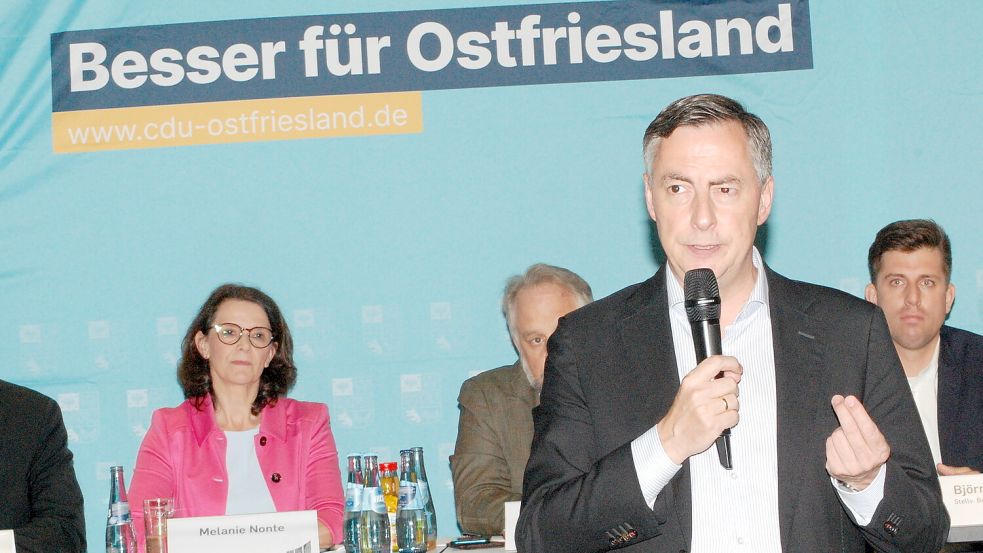 David McAllister stimmte die CDU Ostfriesland auf den Europawahlkampf ein. Fotos: Luppen