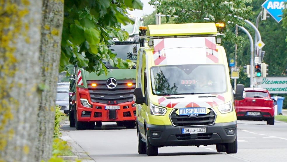 Noch zwei weitere Transporte wie dieser werden in Wiesmoor erwartet. Foto: Bohlen & Doyen