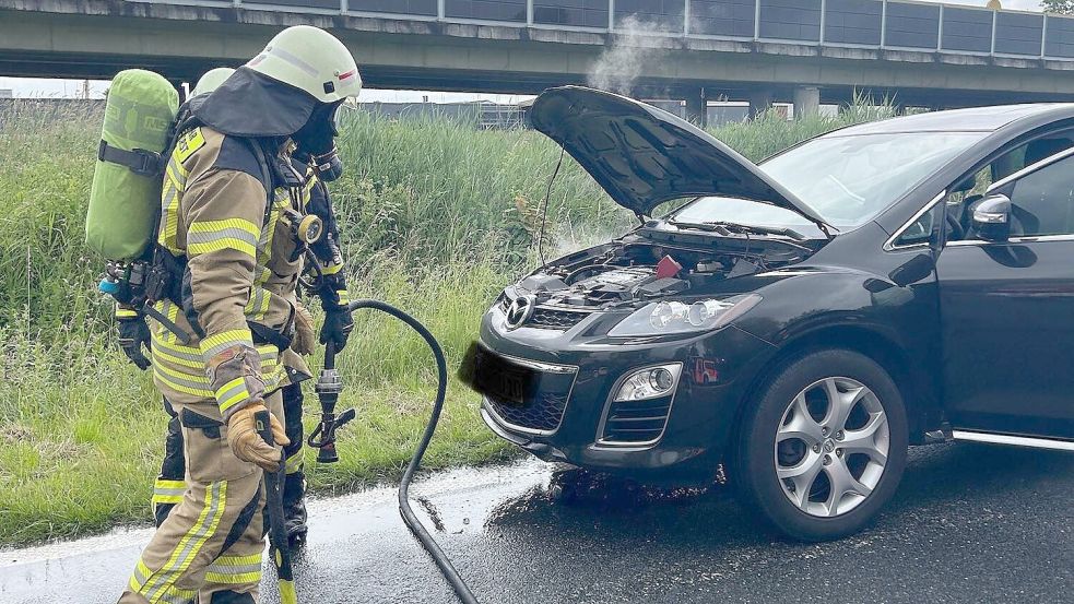 Die Feuerwehr löschte den Brand. Foto: Feuerwehr