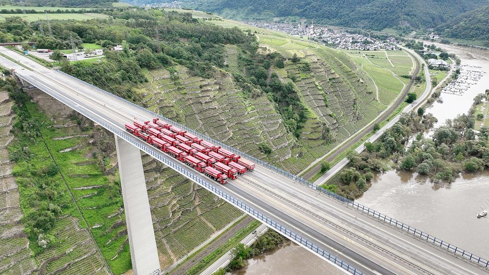 Die marode Moseltalbrücke bei Winningen soll in den nächsten Jahren saniert werden. Foto: Maurice Kaluscha/Autobahn GmbH/dpa