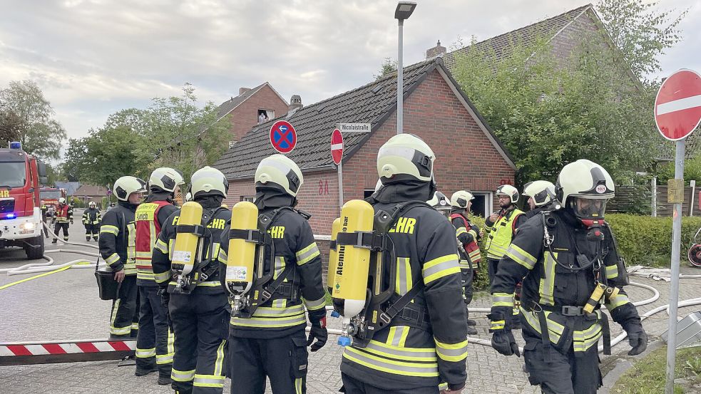 Der Brand konnte schnell unter Kontrolle gebracht werden. Foto: Gerock/Freiwillige Feuerwehr Aurich