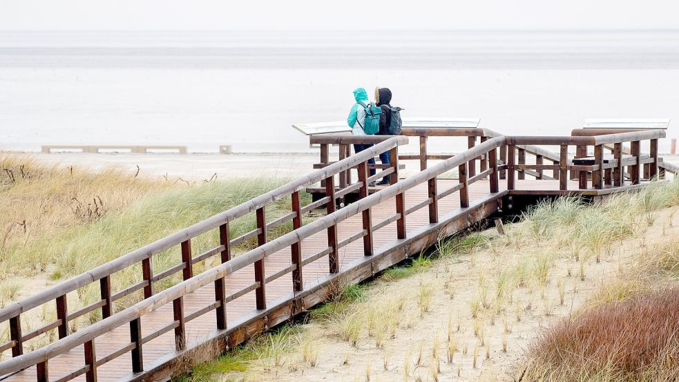 An den Orten direkt an der Küste, zum Beispiel in Norddeich, ist das Ehepaar besonders gerne. Symbolfoto: Hauke-Christian Dittrich/dpa