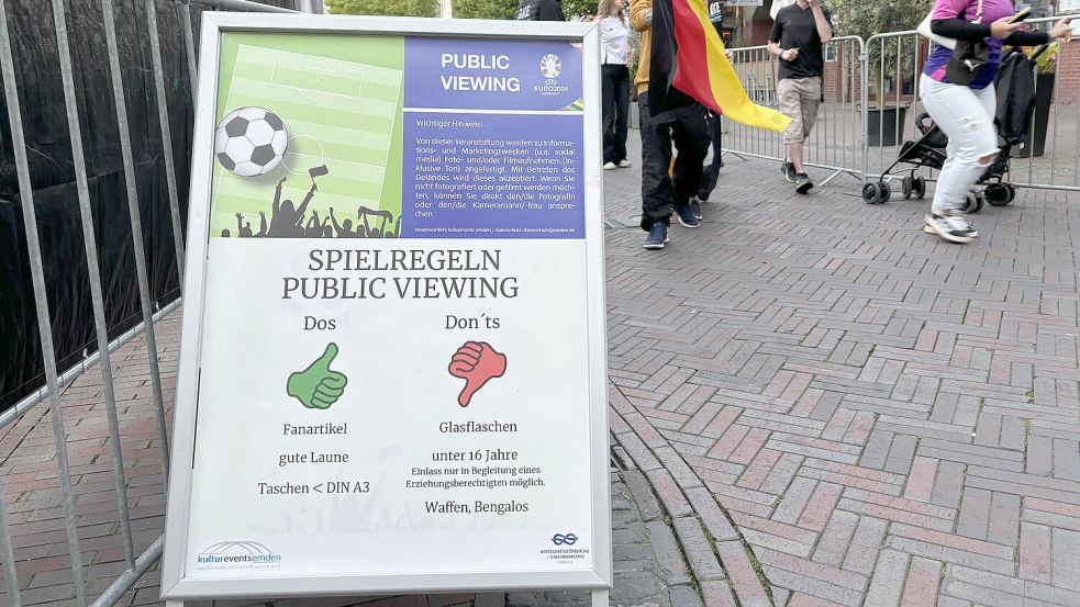 Es gibt klare Regeln für den Besuch des Public Viewing-Events in Emden. Foto: Hanssen