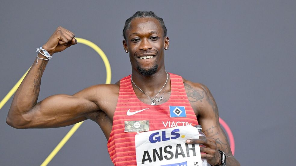 Sprinter Owen Ansah wurde nach seinem Rekord rassistisch beleidigt. Foto: Sven Hoppe/dpa