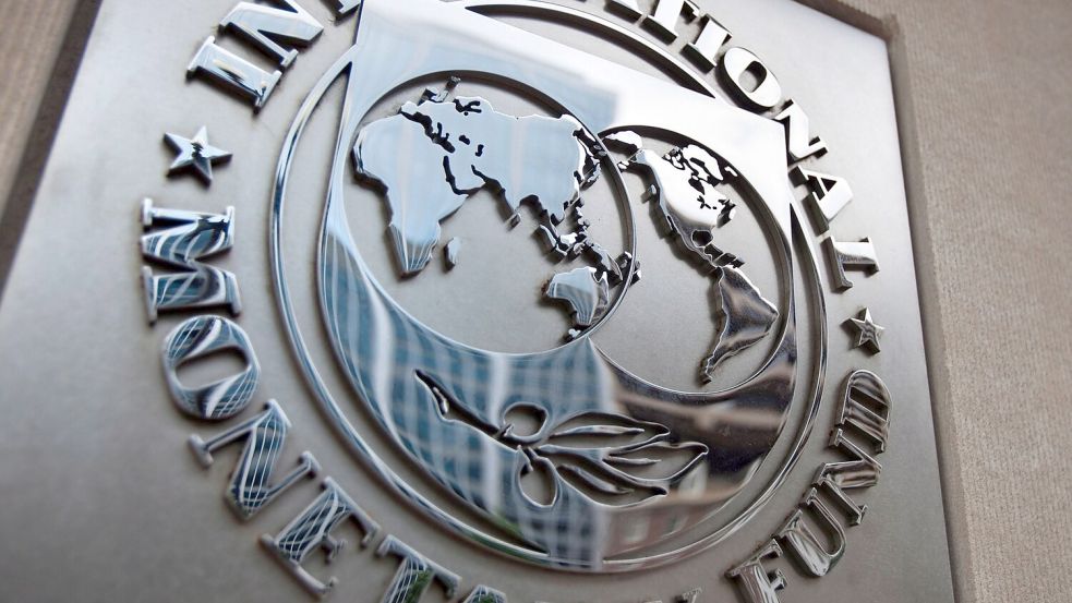 Logo des Internationalen Währungsfonds (IWF) (Symbolbild) Foto: Jim Lo Scalzo/EPA/dpa
