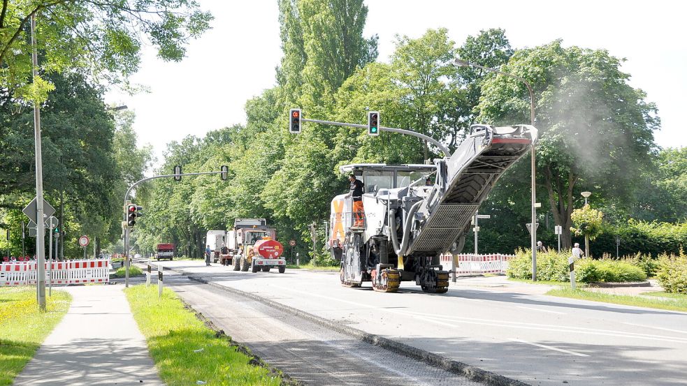 Die Bauarbeiten an der Papenburger Straße gehen voran. Foto: Wolters/Archiv