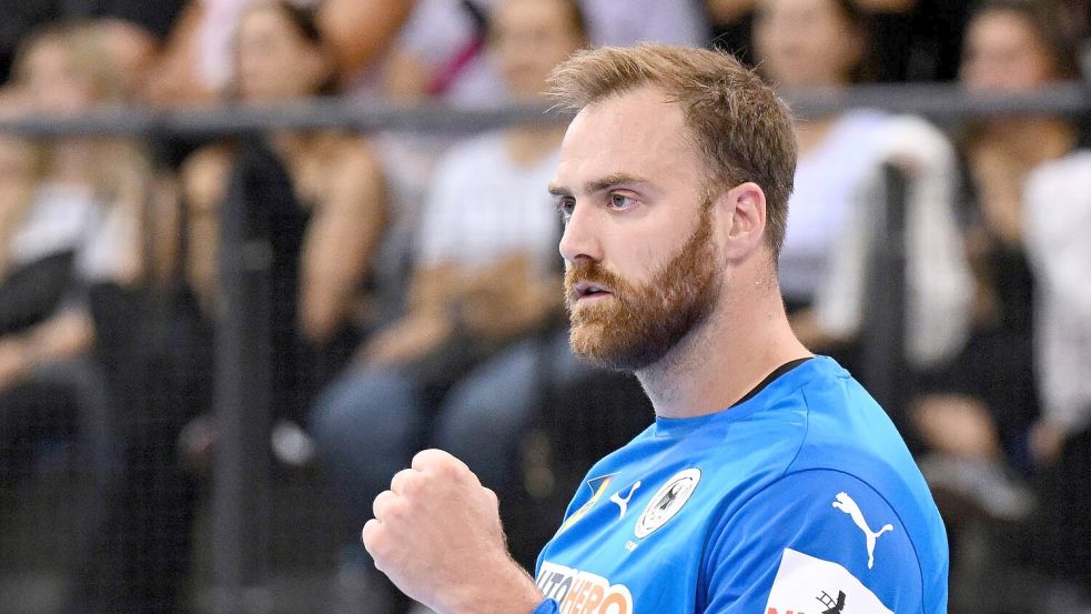 Handball-Torhüter Andi Wolff strahlte gegen Ungarn Sicherheit aus. Foto: Marijan Murat/dpa