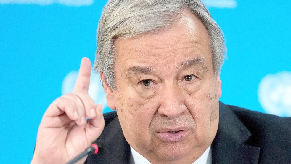 UN-Generalsekretär António Guterres drängt auf politische Lösung des Nahost-Konflikts. (Archivbild) Foto: Khalil Senosi/AP/dpa