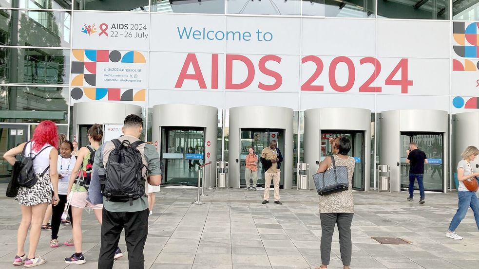 Die Welt-Aids-Konferenz 2024 wird am Montag in München eröffnet. Es werden mehr als 10.000 Teilnehmer erwartet. Foto: Sabine Dobel/dpa