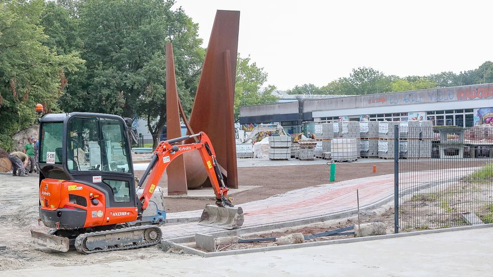 An der IGS Aurich wird ein komplett neuer Spielplatz angelegt. Foto: Romuald Banik