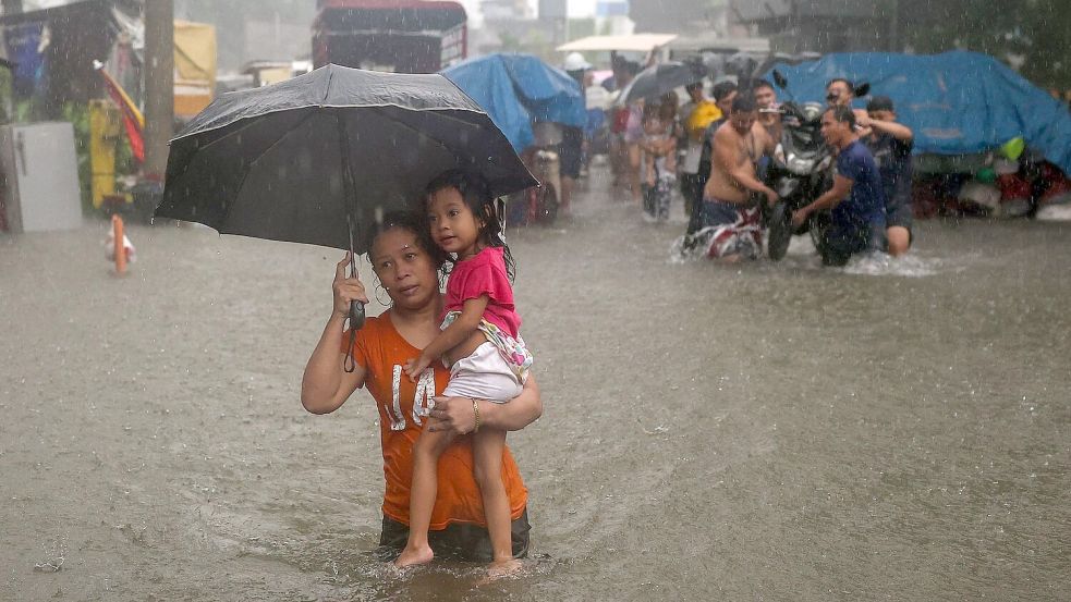 In Manila standen die Wassermassen teilweise meterhoch. Foto: Basilio Sepe/ZUMA Press Wire/dpa